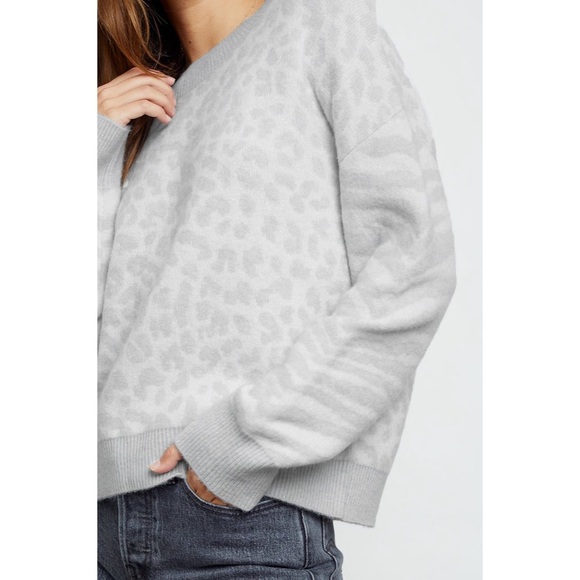 Rails Sweaters - Rails Lana Sweater in Ivory Grey Mixed Animal Small